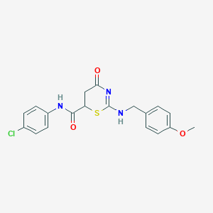 N-(4-chlorophenyl)-2-[(4-methoxyphenyl)methylamino]-4-oxo-5,6-dihydro-1,3-thiazine-6-carboxamide