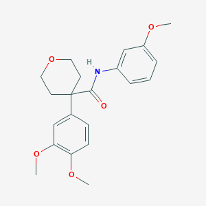 4-(3,4-dimethoxyphenyl)-N-(3-methoxyphenyl)tetrahydro-2H-pyran-4-carboxamide
