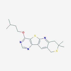 molecular formula C19H23N3OS2 B215899 8,8-dimethyl-7,10-dihydro-8H-thiopyrano[3'',4'':5',6']pyrido[3',2':4,5]thieno[3,2-d]pyrimidin-4-yl isopentyl ether 