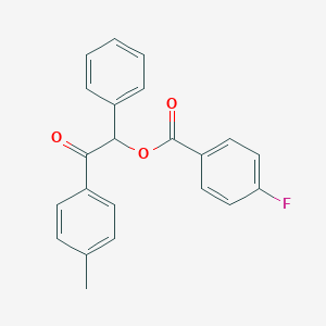 2-(4-Methylphenyl)-2-oxo-1-phenylethyl 4-fluorobenzoate