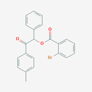 molecular formula C22H17BrO3 B215922 2-(4-Methylphenyl)-2-oxo-1-phenylethyl 2-bromobenzoate 