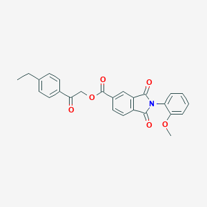 molecular formula C26H21NO6 B215924 2-(4-Ethylphenyl)-2-oxoethyl 2-(2-methoxyphenyl)-1,3-dioxo-5-isoindolinecarboxylate 