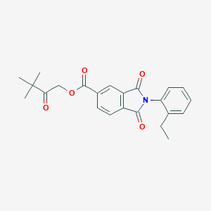molecular formula C23H23NO5 B215947 3,3-Dimethyl-2-oxobutyl 2-(2-ethylphenyl)-1,3-dioxo-5-isoindolinecarboxylate 