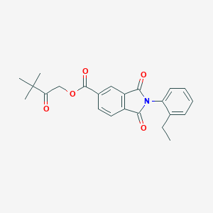 3,3-Dimethyl-2-oxobutyl 2-(2-ethylphenyl)-1,3-dioxo-5-isoindolinecarboxylate