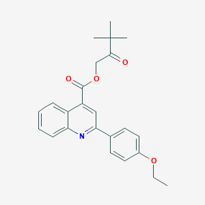 molecular formula C24H25NO4 B215949 3,3-Dimethyl-2-oxobutyl 2-(4-ethoxyphenyl)-4-quinolinecarboxylate 