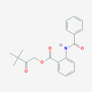 molecular formula C20H21NO4 B215950 3,3-Dimethyl-2-oxobutyl 2-(benzoylamino)benzoate 