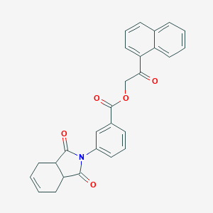 molecular formula C27H21NO5 B215957 2-(1-naphthyl)-2-oxoethyl 3-(1,3-dioxo-1,3,3a,4,7,7a-hexahydro-2H-isoindol-2-yl)benzoate 