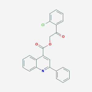 molecular formula C24H16ClNO3 B215958 2-(2-Chlorophenyl)-2-oxoethyl 2-phenyl-4-quinolinecarboxylate 