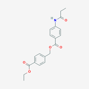molecular formula C20H21NO5 B215962 4-(Ethoxycarbonyl)benzyl 4-(propionylamino)benzoate 
