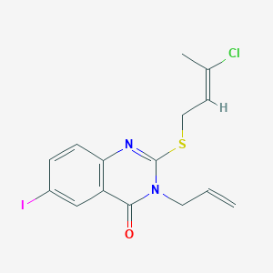 molecular formula C15H14ClIN2OS B215967 3-allyl-2-[(3-chloro-2-butenyl)sulfanyl]-6-iodo-4(3H)-quinazolinone 