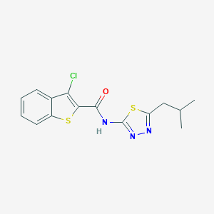 3-chloro-N-[5-(2-methylpropyl)-1,3,4-thiadiazol-2-yl]-1-benzothiophene-2-carboxamide