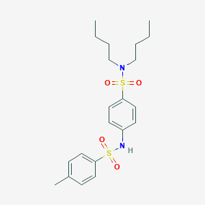 molecular formula C21H30N2O4S2 B216047 N,N-dibutyl-4-{[(4-methylphenyl)sulfonyl]amino}benzenesulfonamide 