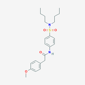 molecular formula C23H32N2O4S B216048 N-[4-(dibutylsulfamoyl)phenyl]-2-(4-methoxyphenyl)acetamide 