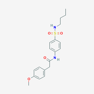 molecular formula C19H24N2O4S B216049 N-{4-[(butylamino)sulfonyl]phenyl}-2-(4-methoxyphenyl)acetamide 