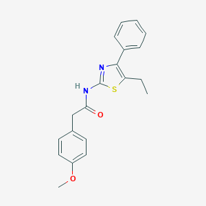 molecular formula C20H20N2O2S B216050 N-(5-ethyl-4-phenyl-1,3-thiazol-2-yl)-2-(4-methoxyphenyl)acetamide 