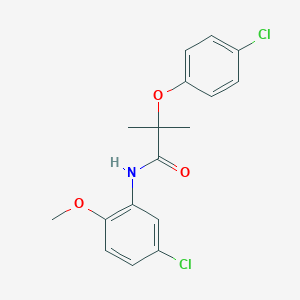 molecular formula C17H17Cl2NO3 B216052 N-(5-chloro-2-methoxyphenyl)-2-(4-chlorophenoxy)-2-methylpropanamide 