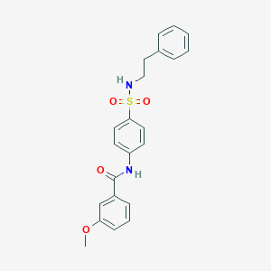 molecular formula C22H22N2O4S B216054 3-methoxy-N-{4-[(2-phenylethyl)sulfamoyl]phenyl}benzamide 