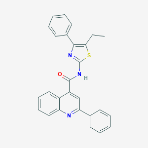 molecular formula C27H21N3OS B216055 N-(5-ethyl-4-phenyl-1,3-thiazol-2-yl)-2-phenyl-4-quinolinecarboxamide 