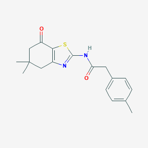 molecular formula C18H20N2O2S B216064 N-(5,5-dimethyl-7-oxo-4,5,6,7-tetrahydro-1,3-benzothiazol-2-yl)-2-(4-methylphenyl)acetamide 