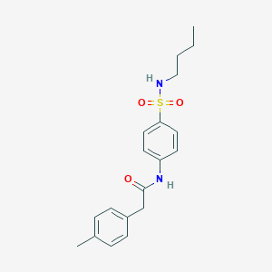 molecular formula C19H24N2O3S B216065 N-[4-(butylsulfamoyl)phenyl]-2-(4-methylphenyl)acetamide 