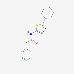 molecular formula C17H21N3OS B216066 N-(5-cyclohexyl-1,3,4-thiadiazol-2-yl)-2-(4-methylphenyl)acetamide 