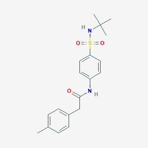 molecular formula C19H24N2O3S B216067 N-[4-(tert-butylsulfamoyl)phenyl]-2-(4-methylphenyl)acetamide 