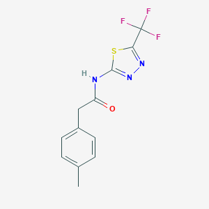 2-(4-methylphenyl)-N-[5-(trifluoromethyl)-1,3,4-thiadiazol-2-yl]acetamide