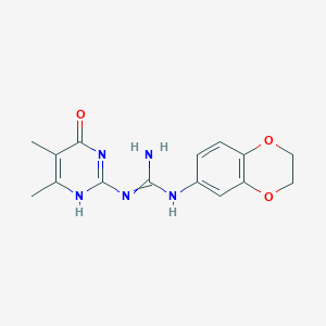 molecular formula C15H17N5O3 B216074 1-(2,3-dihydro-1,4-benzodioxin-6-yl)-2-(5,6-dimethyl-4-oxo-1H-pyrimidin-2-yl)guanidine 