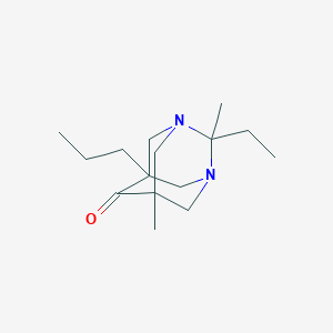 molecular formula C15H26N2O B216079 2-Ethyl-2,5-dimethyl-7-propyl-1,3-diazatricyclo[3.3.1.1~3,7~]decan-6-one 