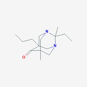 2-Ethyl-2,5-dimethyl-7-propyl-1,3-diazatricyclo[3.3.1.1~3,7~]decan-6-one