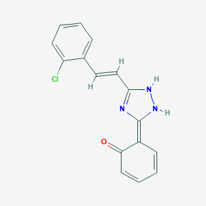 molecular formula C16H12ClN3O B216082 (6E)-6-[5-[(E)-2-(2-chlorophenyl)ethenyl]-1,2-dihydro-1,2,4-triazol-3-ylidene]cyclohexa-2,4-dien-1-one 