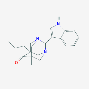molecular formula C20H25N3O B216087 2-(1H-indol-3-yl)-5-methyl-7-propyl-1,3-diazatricyclo[3.3.1.1~3,7~]decan-6-one 