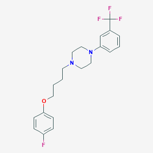 molecular formula C21H24F4N2O B216110 1-[4-(4-Fluorophenoxy)butyl]-4-[3-(trifluoromethyl)phenyl]piperazine 