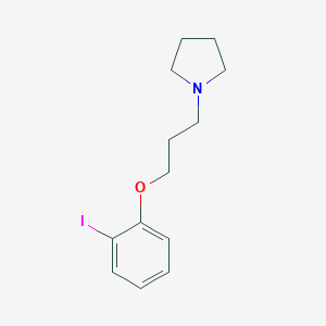 molecular formula C13H18INO B216111 2-Iodophenyl 3-(1-pyrrolidinyl)propyl ether 