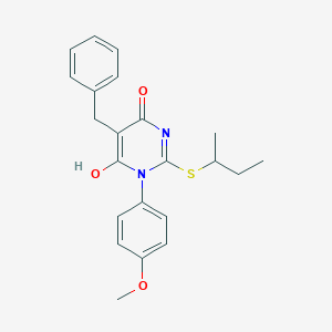 5-benzyl-2-butan-2-ylsulfanyl-6-hydroxy-1-(4-methoxyphenyl)pyrimidin-4-one