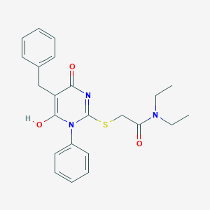 molecular formula C23H25N3O3S B216114 2-(5-benzyl-6-hydroxy-4-oxo-1-phenylpyrimidin-2-yl)sulfanyl-N,N-diethylacetamide 