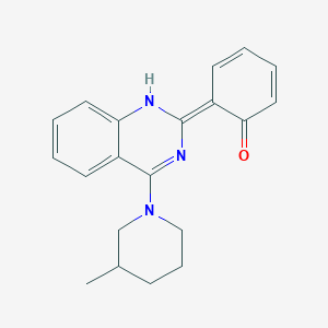 (6Z)-6-[4-(3-methylpiperidin-1-yl)-1H-quinazolin-2-ylidene]cyclohexa-2,4-dien-1-one