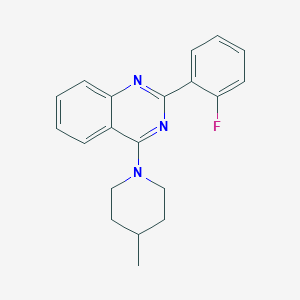 molecular formula C20H20FN3 B216124 2-(2-Fluorophenyl)-4-(4-methylpiperidin-1-yl)quinazoline 
