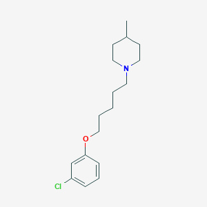 molecular formula C17H26ClNO B216127 1-[5-(3-Chlorophenoxy)pentyl]-4-methylpiperidine 