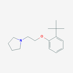 molecular formula C16H25NO B216129 1-[2-(2-Tert-butylphenoxy)ethyl]pyrrolidine 