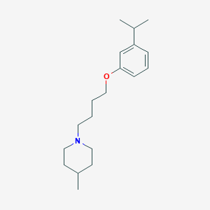 molecular formula C19H31NO B216130 3-Isopropylphenyl 4-(4-methyl-1-piperidinyl)butyl ether 