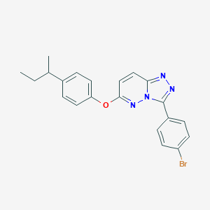 molecular formula C21H19BrN4O B216135 3-(4-Bromophenyl)[1,2,4]triazolo[4,3-b]pyridazin-6-yl 4-sec-butylphenyl ether 
