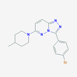 molecular formula C17H18BrN5 B216139 3-(4-Bromophenyl)-6-(4-methyl-1-piperidinyl)[1,2,4]triazolo[4,3-b]pyridazine 