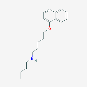 molecular formula C19H27NO B216140 N-butyl-N-[5-(1-naphthyloxy)pentyl]amine 