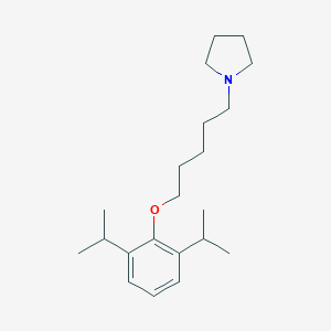 molecular formula C21H35NO B216151 1-[5-(2,6-Diisopropylphenoxy)pentyl]pyrrolidine 