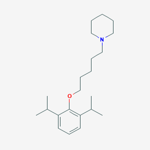molecular formula C22H37NO B216152 1-[5-(2,6-Diisopropylphenoxy)pentyl]piperidine 