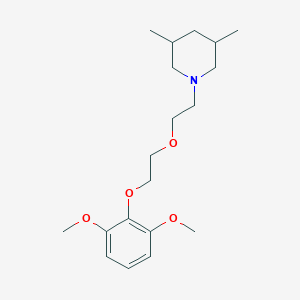 molecular formula C19H31NO4 B216154 1-{2-[2-(2,6-Dimethoxyphenoxy)ethoxy]ethyl}-3,5-dimethylpiperidine 