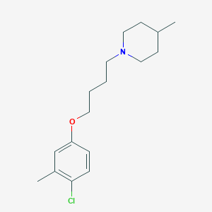 molecular formula C17H26ClNO B216162 4-Chloro-3-methylphenyl 4-(4-methyl-1-piperidinyl)butyl ether 