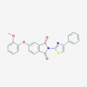 molecular formula C24H16N2O4S B216163 5-(2-methoxyphenoxy)-2-(4-phenyl-1,3-thiazol-2-yl)-1H-isoindole-1,3(2H)-dione 