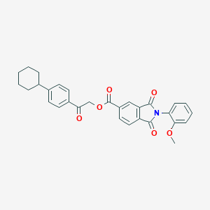 molecular formula C30H27NO6 B216164 2-(4-Cyclohexylphenyl)-2-oxoethyl 2-(2-methoxyphenyl)-1,3-dioxo-5-isoindolinecarboxylate 
